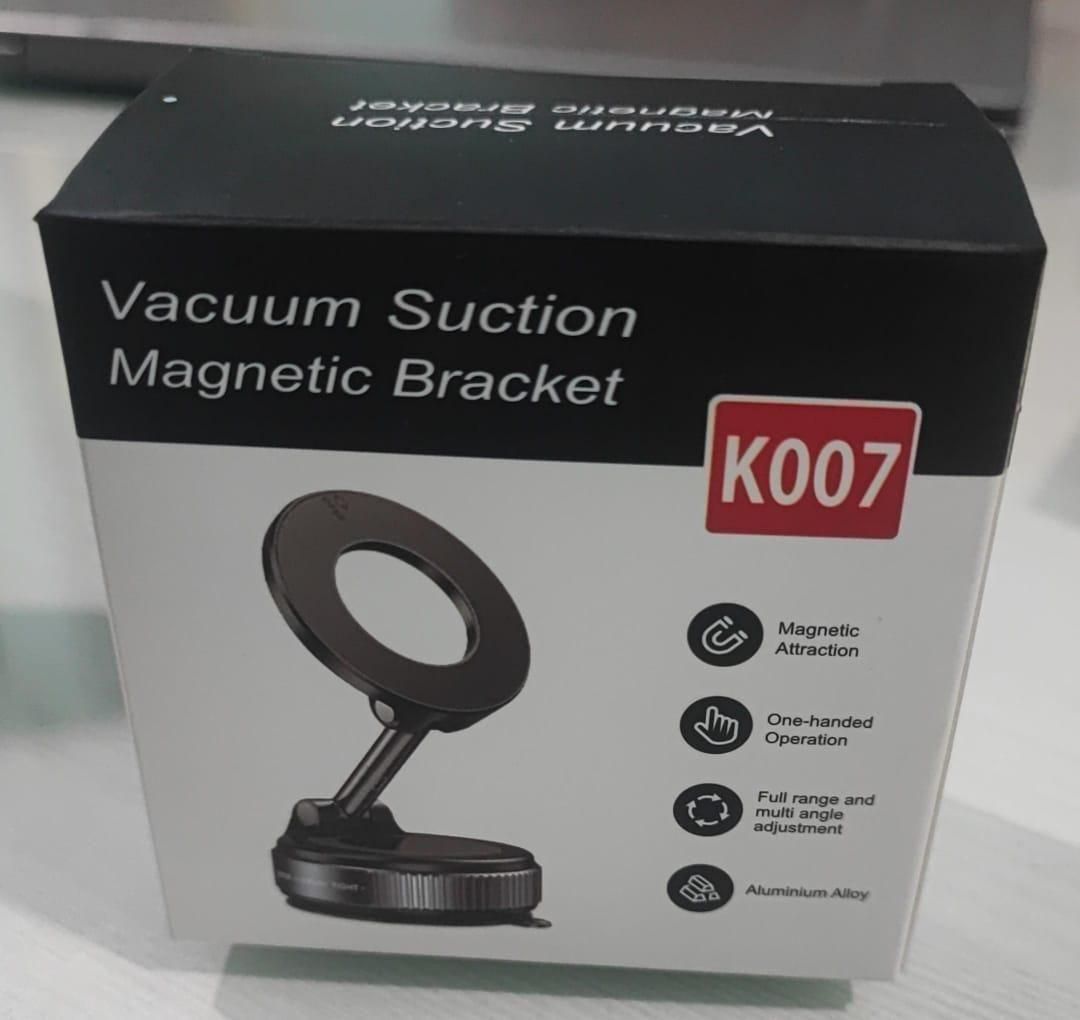 Premium Magnetic Vacuum Phone Holder – Strong Magnet Grip, 360° Car & Home Mount