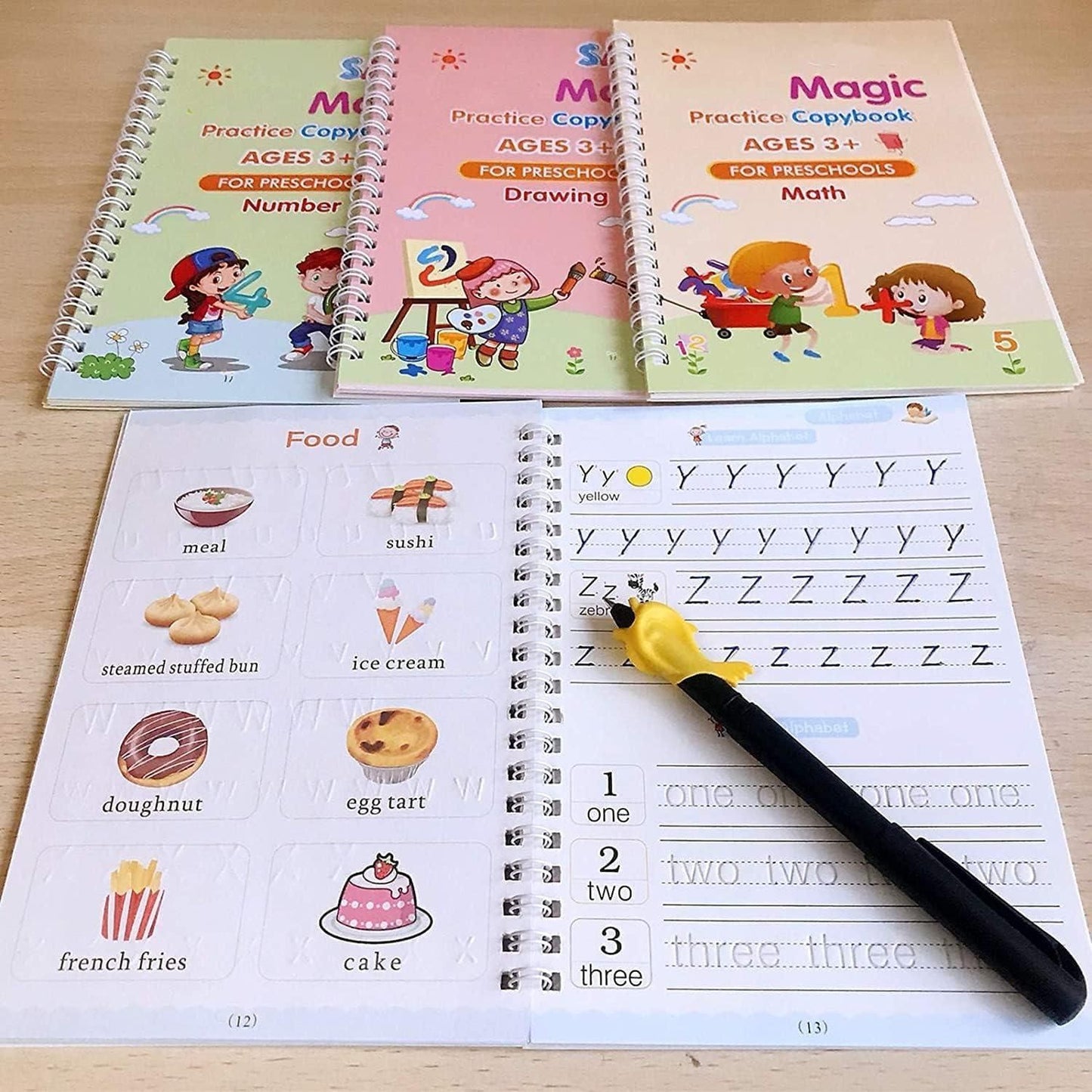 Magic Handwriting Practice Copybook – Reusable Tracing Workbook for Kids
