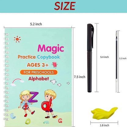 Magic Handwriting Practice Copybook – Reusable Tracing Workbook for Kids