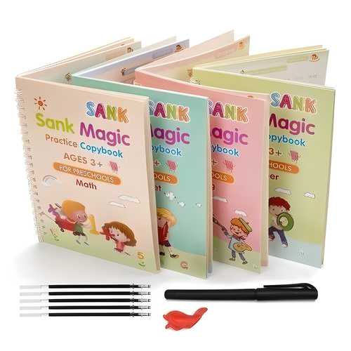 Magic Handwriting Practice Copybook – Reusable Tracing Workbook for Kids